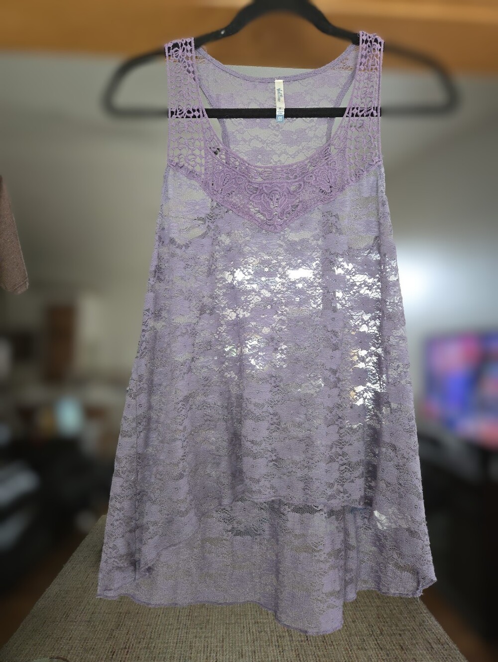 Wallflower Lavender Lace Racerback Camisoleze Size M